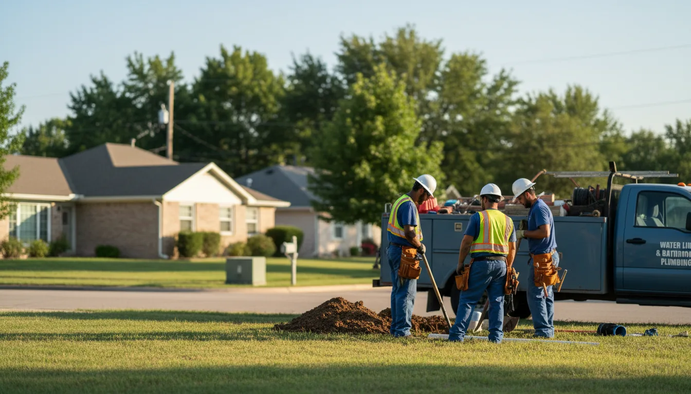 Residential water line and bathroom plumbing service in Defiance, MO